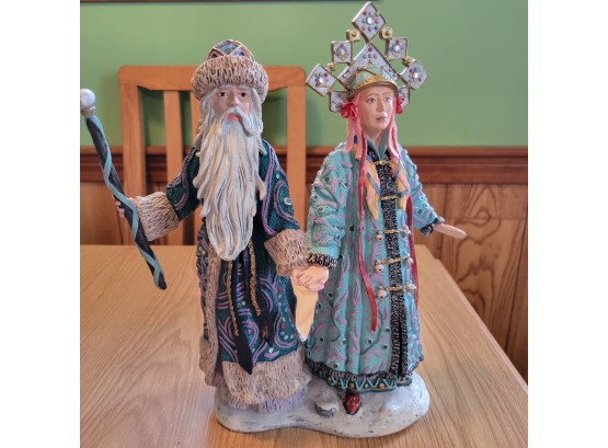 History Of Santa Grandfather Frost And Snowmaiden Figure By Duncan Royale