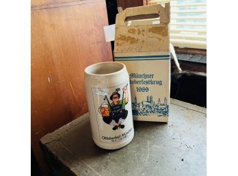 Collectible Ceramic Stein With Graphic By T. Weyh (Attic)
