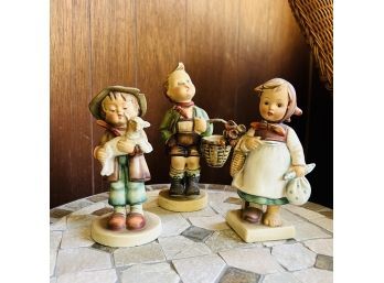 Trio Of Hummel Figures With Small Chips (Porch)