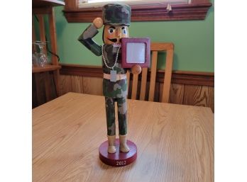 Military Nutcracker With Picture Frame