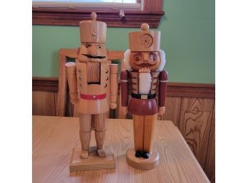Set Of 2 Large Wooden Nutcrackers