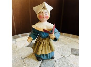 Vintage Paper-mache Ornament Figure Made In Italy (Porch)