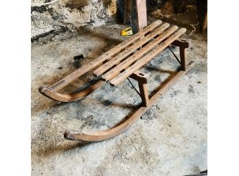 Antique Wood Sled From Germany (Basement)