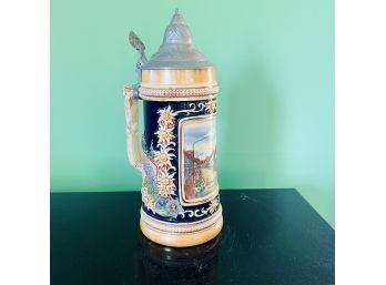 Vintage Stein Made In West Germany With Scene Of Baumholder (Living Room)