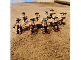 Vintage Wooden Miniature - Musicians With Tavern Tables And Stools (Hallway)