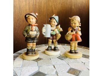 Trio Of Goebel Hummel Figures With Small Chips (Porch)