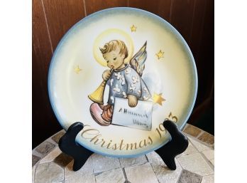 Vintage Schmid Angelic Messenger Christmas Plate 1983 (Porch)