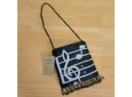 Ermo Musical Note Beaded Bag - New!
