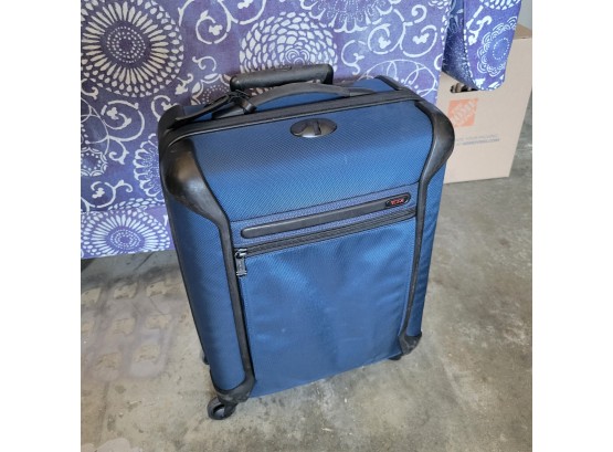 Tumi Navy Blue Canvas Short Trip Expandable 4 Wheeled Packing Case