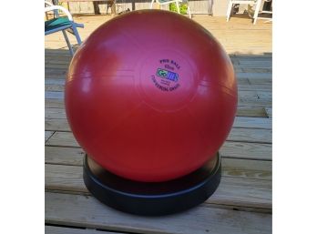 Large Pro Fit Exercise Ball And Base