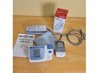 Omnron Blood Pressure Monitor With Several Size Cuffs And Omnron Printer