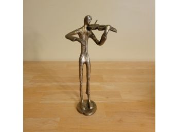 Bronze Violinist Figurine