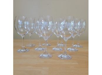 Set Of 10 Gorgeous Schott Zwiesel Wine Glasses Stamped Silver Oaks Cellars