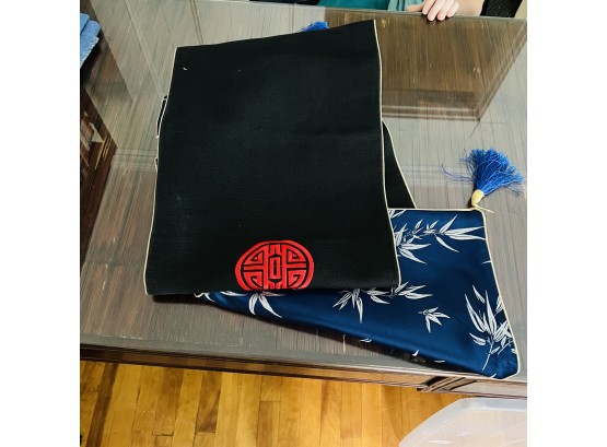 Asian Table Runner With Tassels