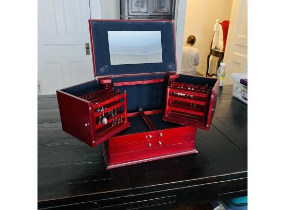 Large Jewelry Box With Earrings