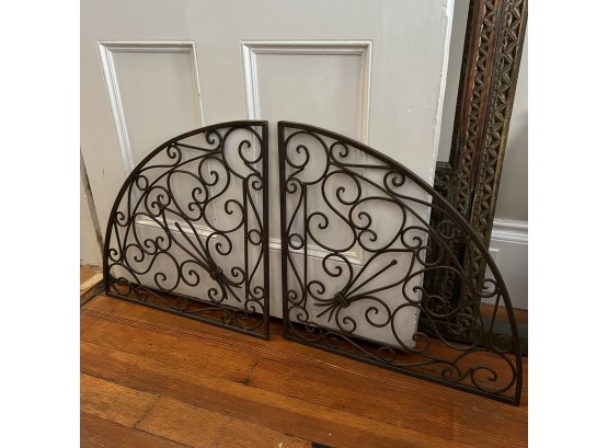 Arched Metal Panel Pair