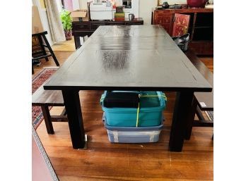 Solid Wood Dinging Table With Extension Leaves Made In China (Table Only)