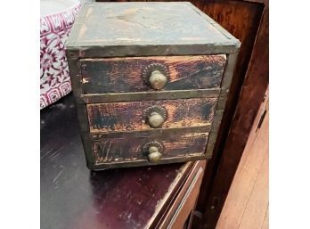 Wooden Storage Box With Drawers