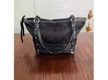Genuine Coach Black Studded Handbag (livingroom)