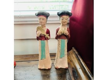 Pair Of Reproduction Chinese Figures
