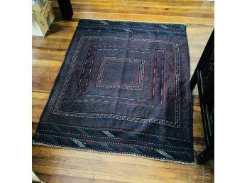 Woven Rug With Fringe Edge - Excellent Condition 56'X43'