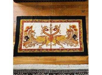Asian Batik Hand Made Silk Screened Tapestry