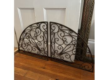 Arched Metal Panel Pair