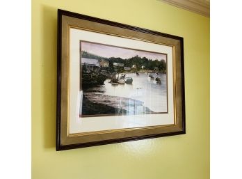Framed Print Harbor Scene (Kitchen)