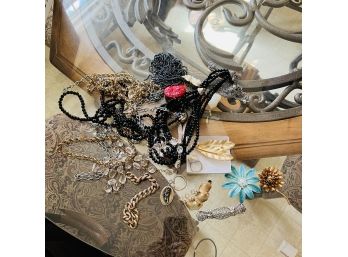 Costume Jewelry: Necklaces, Pins, Etc. (living Room)