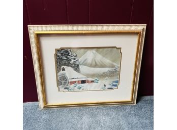 Framed Print Of Mill And Mountain (Living Room)