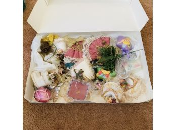 Box Of Assorted Christmas Ornaments And Decorations (front Bedroom)