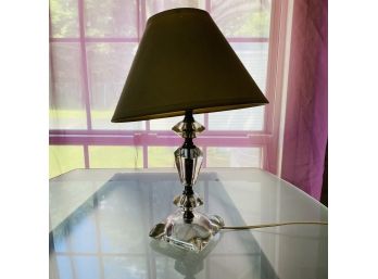 Vintage Glass Tabletop Lamp (front Bedroom)