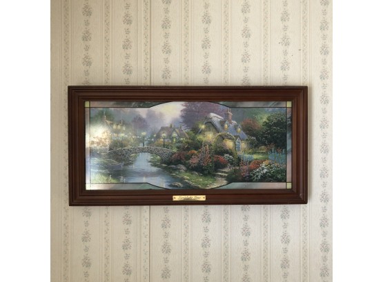'Lamplight Lane' Framed Print (Living Room)