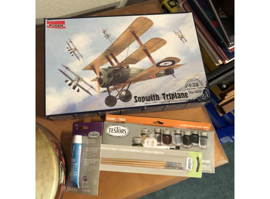 Roden Sopwith Triplane Model Kit With Paint And Brushes (Bedroom 4)
