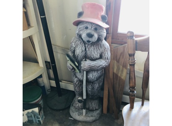 Fishing Bear Outdoor Sculpture (Porch)