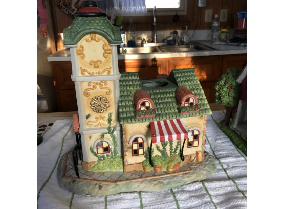 PartyLite Collectible Olde World Ceramic Village Tea Light Church (Kitchen)