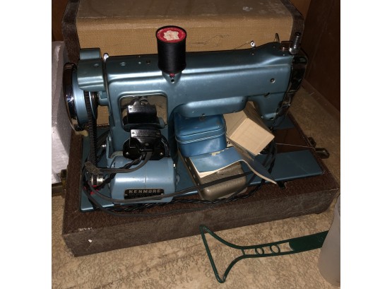 Vintage Blue Kenmore Sewing Machine Model 39 (Bedroom 2)