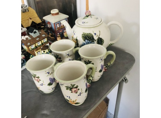 Princess House 'Vintage Garden' Tea Pot And Mug Set