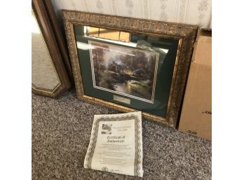 Thomas Kinkade Framed Print 'Stillwater Cottage' With Certificate Of Authenticity (Living Room)