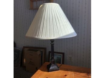 Table Lamp With Pleated Shade (Living Room)