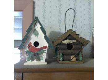 Pair Of Decorative Birdhouses (Living Room)