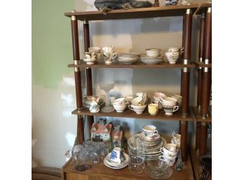 Shelf Lot: Assorted Dishes And Tea Cups (Bedroom 2)