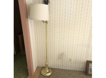 Brass Tone Floor Lamp (Living Room)