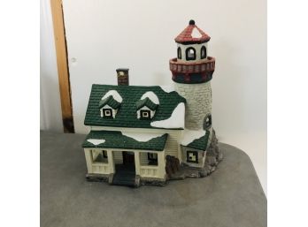 Ceramic Snowy Lighthouse