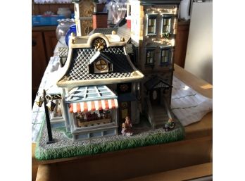 PartyLite Collectible Olde World Ceramic Village Tea Light Toy Store (Kitchen)