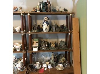Shelf Lot: Dishes And Hawthorne Village Lighted Houses (Bedroom 2)
