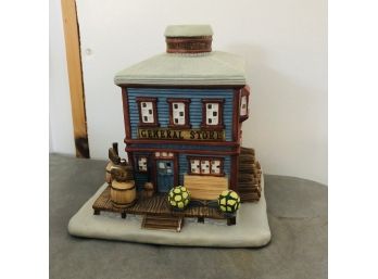 PartyLite Collectible Ceramic Village Tea Light General Store