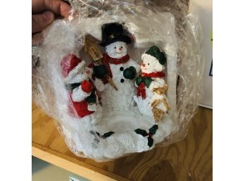 Snowman Candle Holder (Bedroom 2)