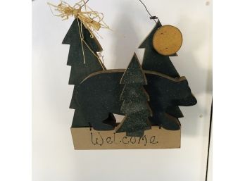 Bear And Trees Welcome Sign (Porch)