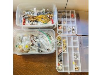 Assortment Of Costume Jewelry Necklaces, Pins, Etc.